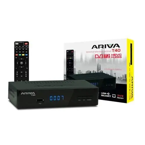 Tuner Ariva T40 dekoder telewizji naziemnej DVB-T2 H.265 Hevc