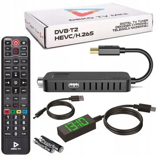 Tuner Dekoder DVB-T2 Tv Naziemnej Hevc H.265 Mini