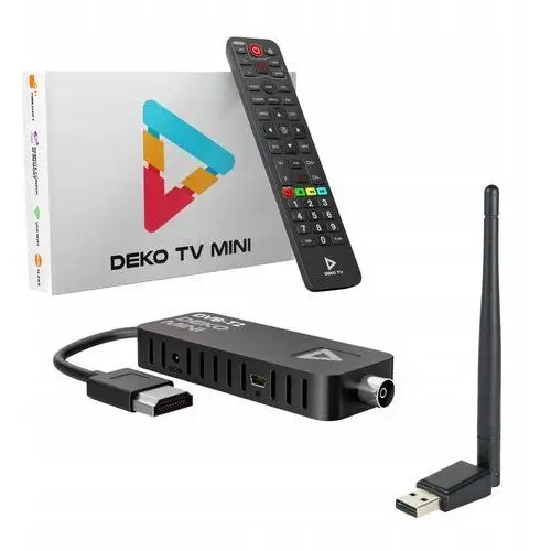 Tuner Dekoder DVBT2 DekoTV Mini Telewizji Naziemnej DVB-T2 Antena WiFi