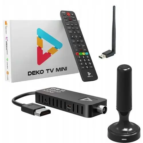 Tuner Dekoder DVBT2 DekoTV Mini tv naziemnej DVB-T2 Deko Antena Rf WiFi