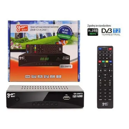 Tuner Dekoder GoSAT GS-250T2 DVB-T2 H.265 Hevc 10bit