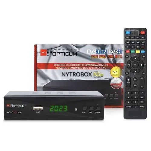 Tuner Dekoder Tv Naziemnej DVB-T2/C H.265 Hevc Opticum Nytrobox