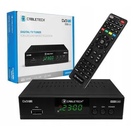 Tuner DVB-T2 dekoder Cabletech URZ0338A H.265 Hevc Hdmi Usb