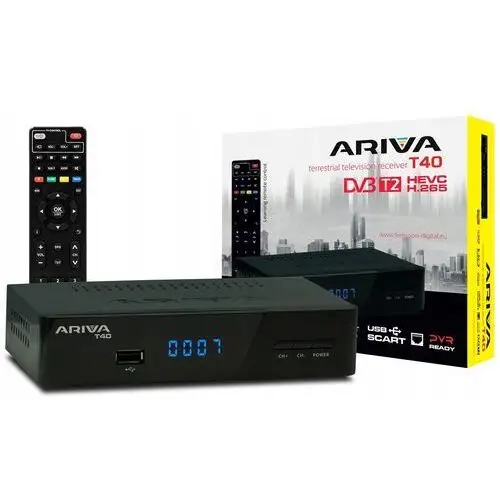 Tuner DVB-T2 H.265 Hevc Ferguson Ariva T40 Dekoder Tv Naziemnej Mux Uhf Vhf