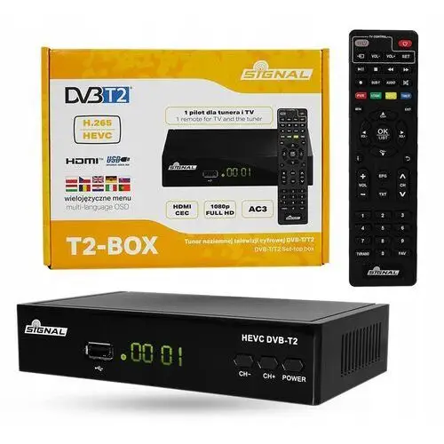 Tuner DVB-T2 Hevc dekoder H.265 Pvr T2-BOX Signal