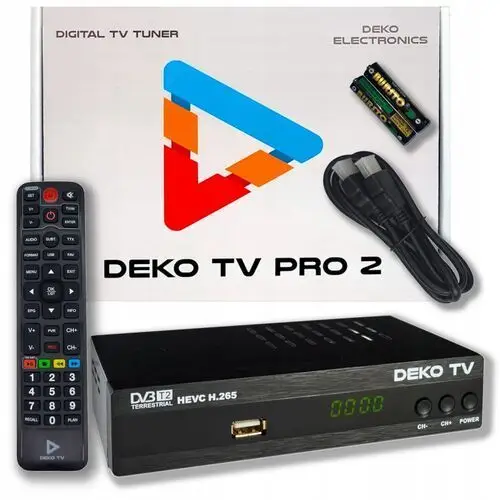 Tuner DVBT2 Dekoder Telewizji Naziemnej DVB-T2 Hevc H.265 Deko DekoTV PRO2