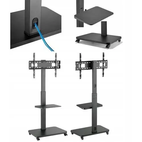 Uchwyt Do Telewizora 37-75 Cali Mobilny Statyw Z Półką Vesa 600X400 Stojak