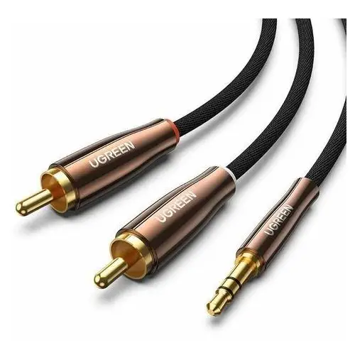 Ugreen av170 kabel 2x rca (cinch) jack 3.5mm, 2m (czarny)