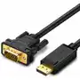 Kabel DisplayPort do VGA UGREEN DP105, FullHD, jednokierunkowy, 1.5m (czarny) Sklep on-line