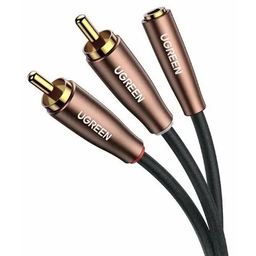 Ugreen kabel przewód audio 3,5 mm mini jack (żeński) - 2rca (męski) 5m brązowy (av198 60988)