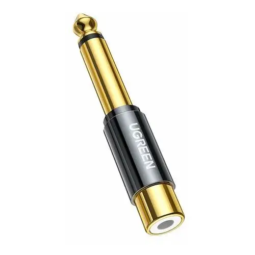 Ugreen przejściówka adapter jack 6,35 mm (męski) na RCA (żeński) złoty (AV169)