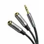 Ugreen przewód kabel przedłużacz AUX 3,5mm mini jack 0,2m czarny (AV191 50253) Sklep on-line