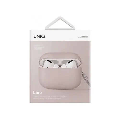 Uniq etui lino airpods pro 2 gen silicone różowy/blush pink