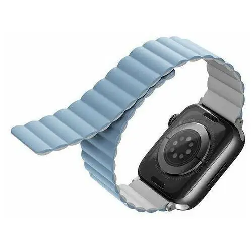 Uniq pasek revix apple watch series 4/5/6/7/8/se/se2/ultra 42/44/45/49mm. reversible magnetic biały-niebieski/white-blue