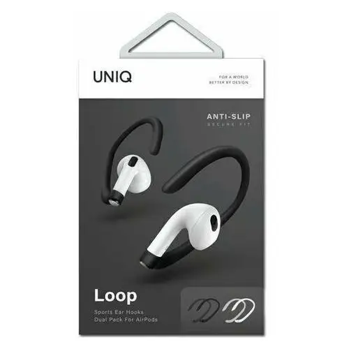 Uchwyty do Apple AirPods UNIQ Loop Sports Ear Hooks biały-czarny/white-black [2 PACK] Uniq