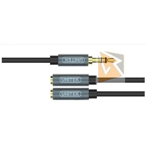 Kabel minijack 3,5mm(m) - 2x 3,5mm (f), y-c956abk Unitek