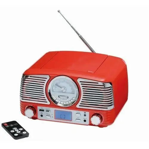 Upominkarnia Rejestrator radiowy cd diner, czerwony, srebrny
