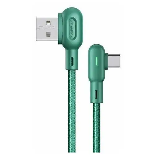USAMS Kabel kątowy U57 USB-C 1,2m 2A zielony/green SJ457USB02 (US-SJ457)