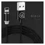 USAMS Kabel magnetyczny U-Sure lightning 1m 2.1A pleciony czarny/black SJ292USB01 (US-SJ292), SJ292USB01 Sklep on-line