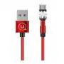 USAMS Kabel magnetyczny U59 microUSB 2.1A Fast Charge 1m pleciony czerwony/red SJ474USB02 (US-SJ474) regulowany kąt Sklep on-line