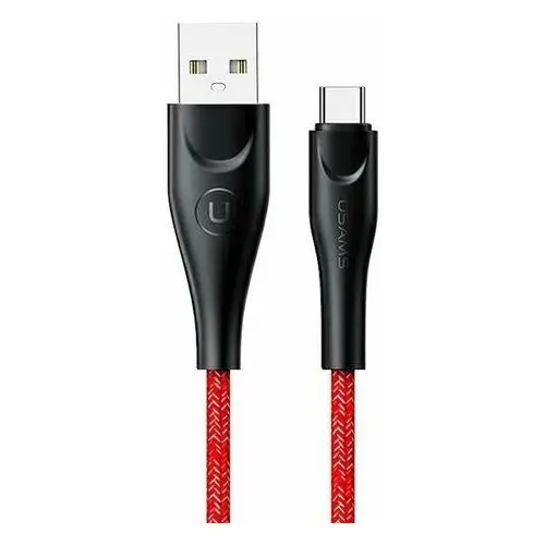 USAMS Kabel pleciony U41 USB-C Fast Charge 3m czerwony/red SJ398USB02 (US-SJ398)