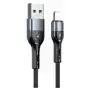 USAMS Kabel pleciony U55 2A lightning czarny/black 1m SJ448USB01 (US-SJ448) Sklep on-line