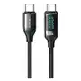 USAMS Kabel pleciony U78 USB-C na USB-C LED 1.2m 100W Fast Charging czarny/black SJ546USB01 (US-SJ546 ) Sklep on-line