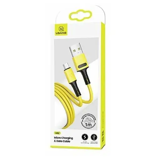 Usams kabel u52 microusb 2a fast charge 1m żółty/yellow sj435usb03 (us-sj435)