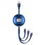 Usams kabel u69 3w1 1m niebieski/blue (lightning/microusb/usb-c) sj508usb02 (us-sj508) Sklep on-line
