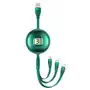 USAMS Kabel U69 3w1 1m zielony/green (lightning/microUSB/USB-C) SJ508USB03 (US-SJ508) Sklep on-line