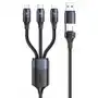 Usams kabel u71 3w1 1.2m 6a fast charge czarny/black (usb/usb-c na lightning/microusb/usb-c) sj511usb01 (us-sj511) Sklep on-line