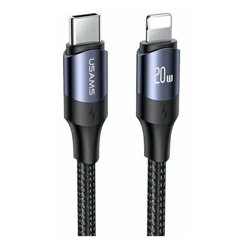USAMS Kabel U71 USB-C na Lightning 1,2m 20W PD Fast Charge czarny/black SJ521USB01 (US-SJ521)