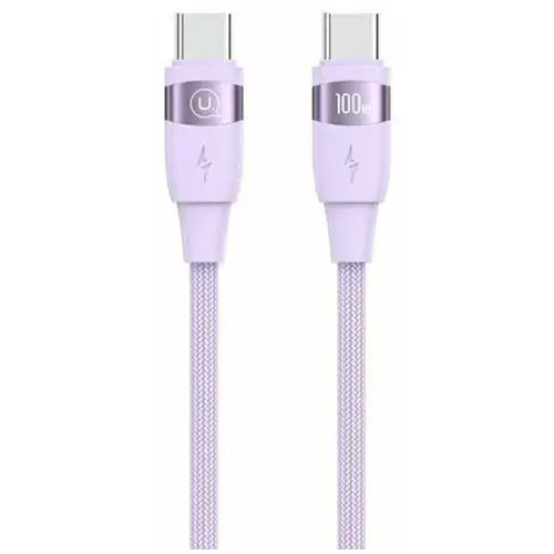 USAMS Kabel U85 USB-C na USB-C 100W 1.2m PD Fast Charging fioletowy/purple SJ632USB03 (US-SJ632)