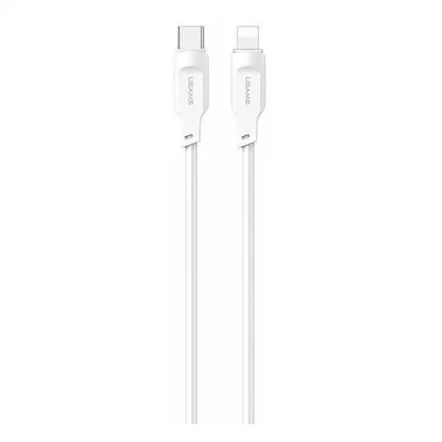 Usams kabel usb-c na lightning pd fast charging 1,2m 20w lithe series biały/white sj566usb02 (us-sj566)