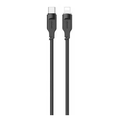 Usams kabel usb-c na lightning pd fast charging lithe series 1,2m 20w czarny/black sj566usb01 (us-sj566)