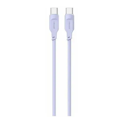 Usams kabel usb-c na usb-c pd fast charging 1,2m 100w lithe series purpurowy/purple sj567usb03 (us-sj567)