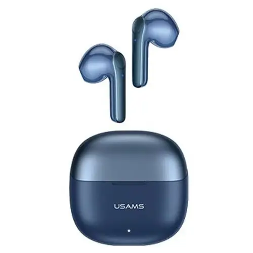 USAMS Słuchawki Bluetooth 5.1 TWS XH Series Dual mic bezprzewodowe niebieski/blue BHUXH03, BHUXH03
