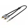 Vention , kabel 2xrca, cinch) jack to 3.5mm bcnbd 0.5m, czarny Sklep on-line