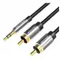 Kabel audio 3,5mm męski do 2x rca męski 1,5m bcfbg czarny Vention Sklep on-line