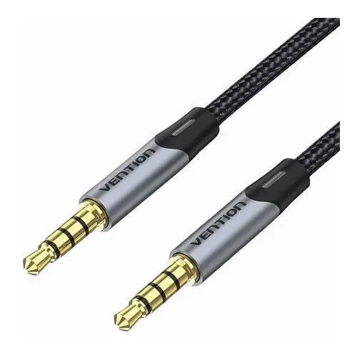 Vention , kabel audio trrs 3,5mm męski do męskiego kabla aux 1m baqhf szary