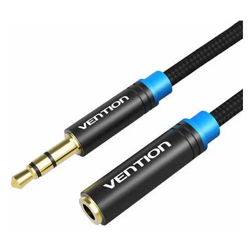 Vention , przedłużacz audio 3,5mm w bawełnianym oplocie 2m vab-b06-b200-m czarny