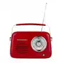Vintage cuisine Retro radio chrom z głośnikiem bluetooth - czerwone Sklep on-line