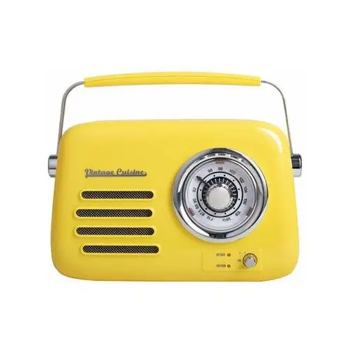 Retro radio z głośnikiem bluetooth Vintage Cuisine - kolory lata - zółte- błyszczące