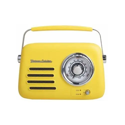 Retro radio z głośnikiem bluetooth - kolory lata - żółte - matowe Vintage cuisine