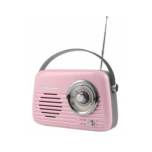 Vintage cuisine Retro radio z głośnikiem bluetooth - róż