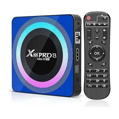 X88 Pro 13 Smart Tv Box 8K Android 13 WIFI6 5GHz Bt 5.0 HDR10+ 4/64GB