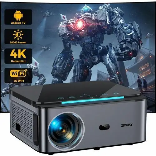 XIWBSY T07 Projektor Android TV 20000 kino domowe 4K 5G WiFi Bluetooth