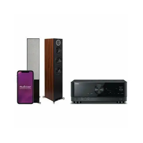 Yamaha Zestaw stereo musiccast rx-v4a czarny + elac debut reference f5 czarny