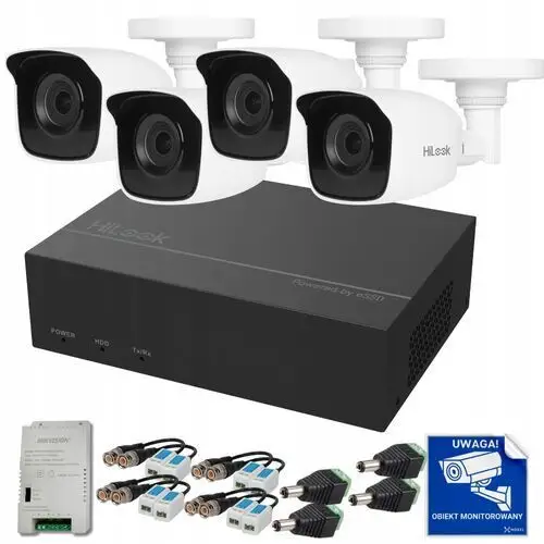 Zestaw monitoringu 5MPx HiLook Hikvision 4 kamery monitoringu