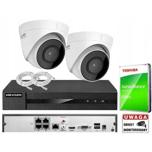 Zestaw Monitoringu Hikvision 4Mpx PoE IR30m Apka